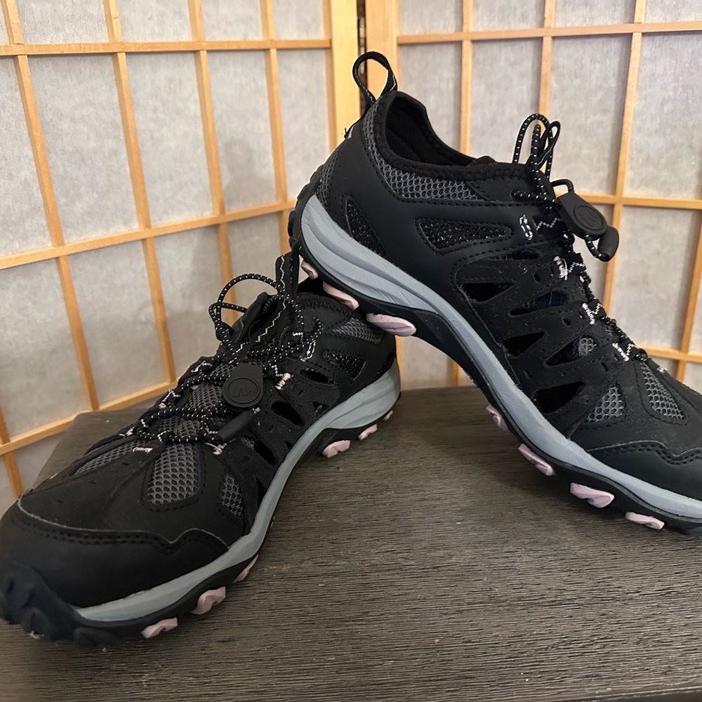 Merrell Black Athletic Trail Shoes with Durable Design